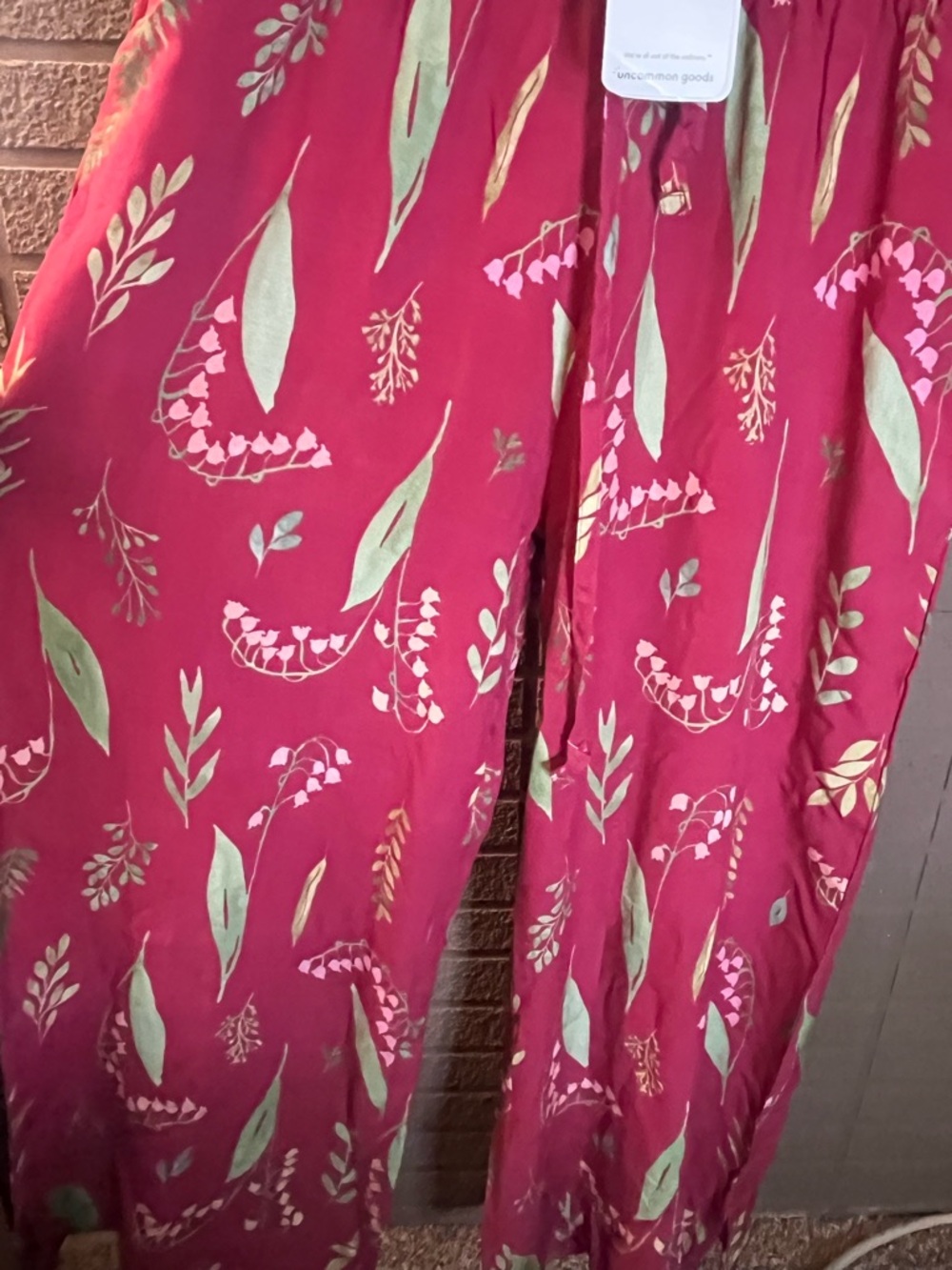Uncommon Goods Raspberry and Olive Printed Pants - Picture 4 of 6